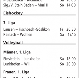 ANSPIELZEITEN