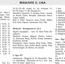 RESULTATE 3. LIGA