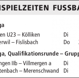 ANSPIELZEITEN FUSSBALL