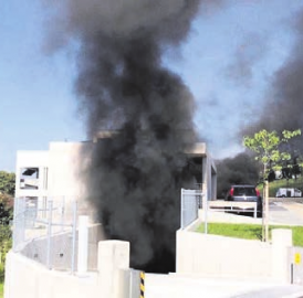 Brand in Einstellhalle