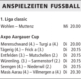 ANSPIELZEITEN FUSSBALL