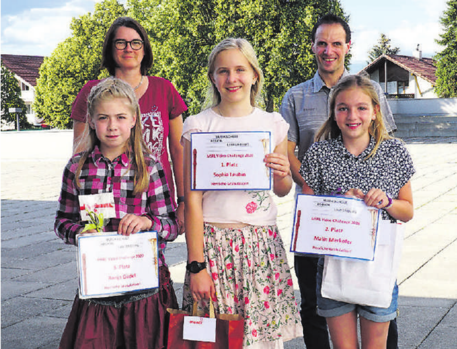 Musikschüler mit kreativer Video-Challenge