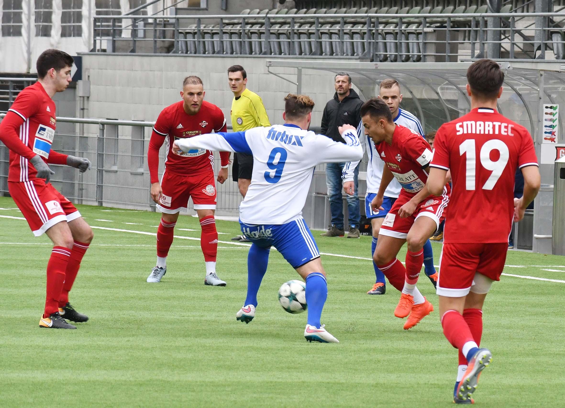 Dölf Bieris erster Einsatz beim FC Baden