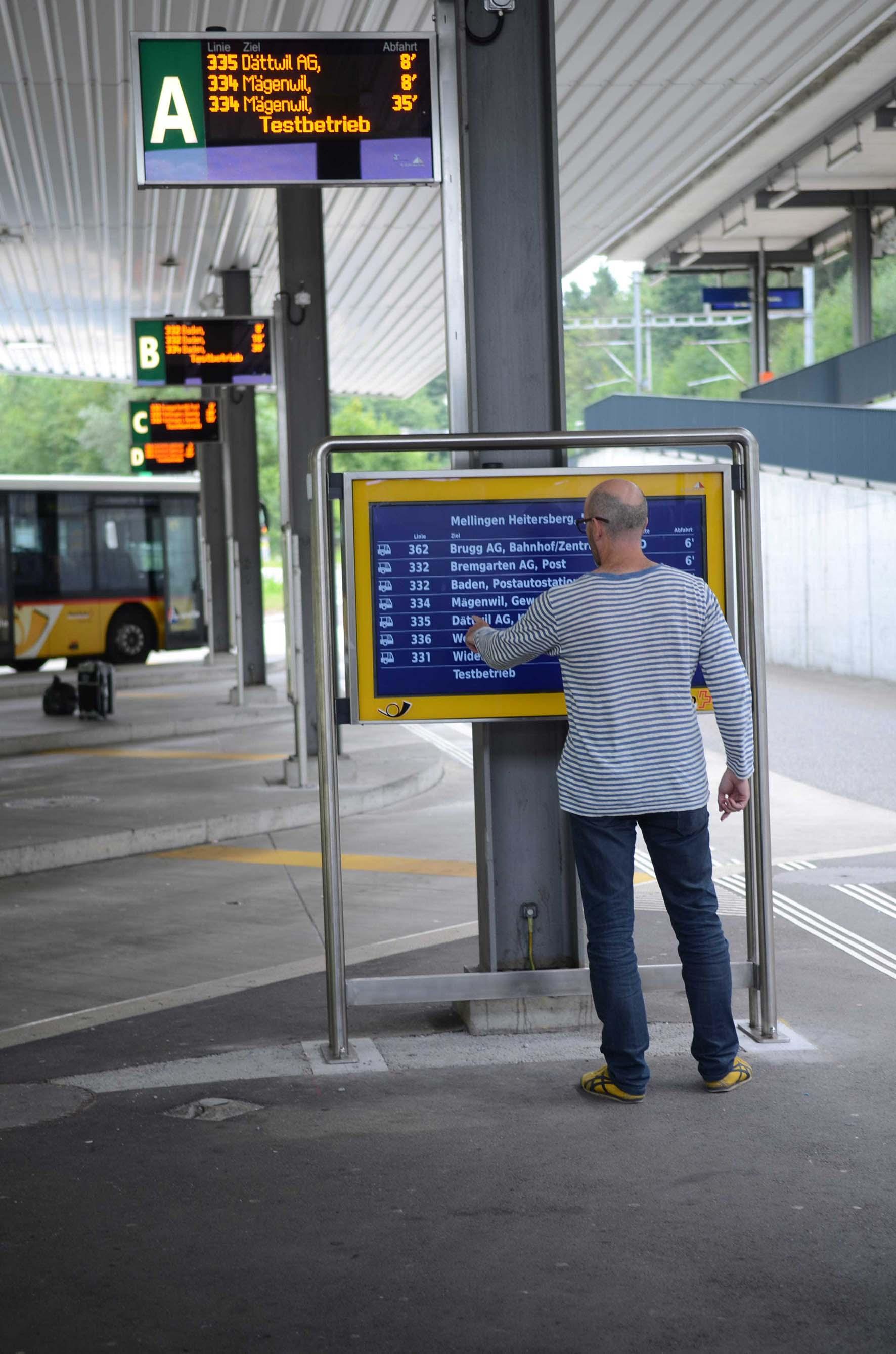 Minutengenaue Abfahrt wird angezeigt