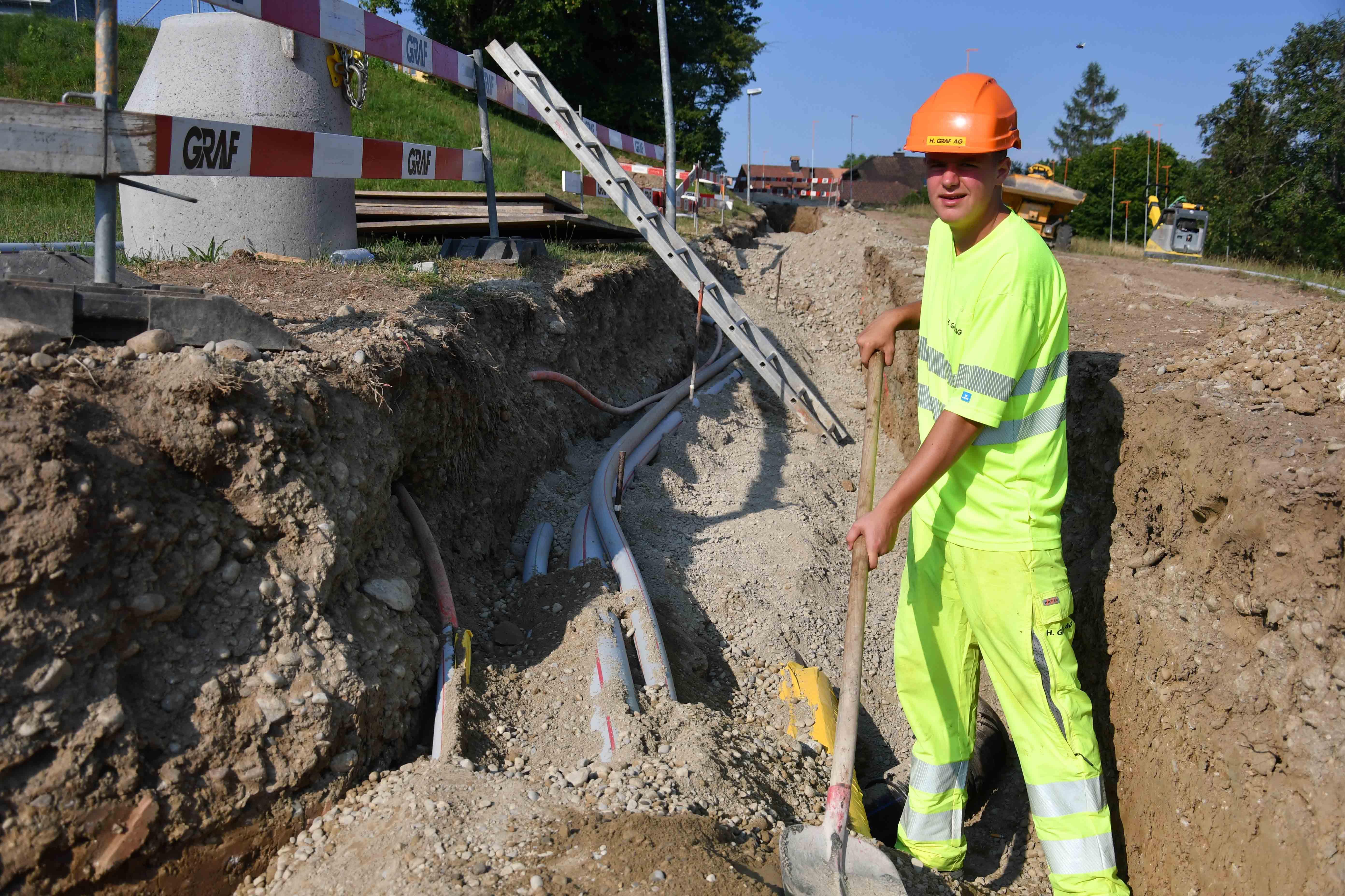 Hier fehlte noch eine Wasserleitung