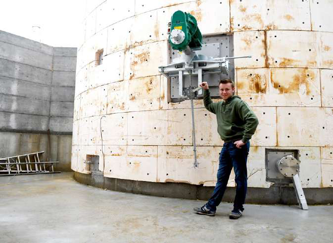 Biogas und Butter schütteln
