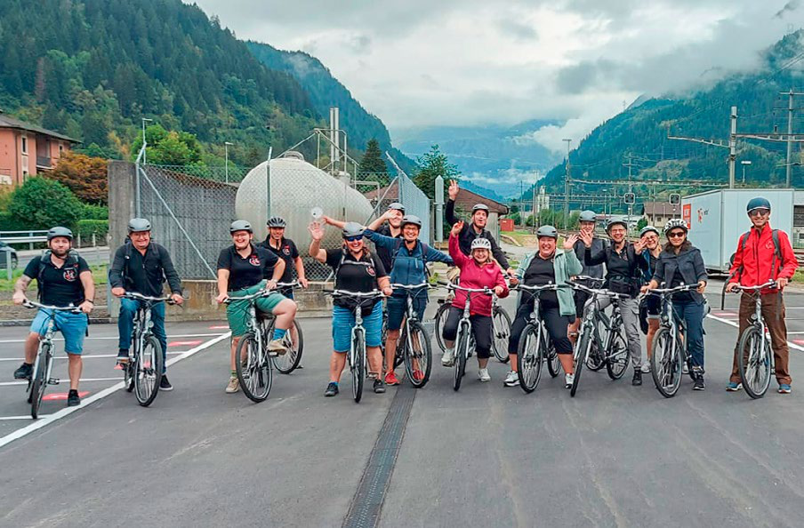 Mit den Bikes im Tessin