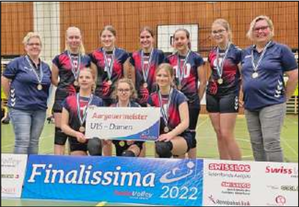 Volleyball: Tägerig U15 Aargauer Meister 2022