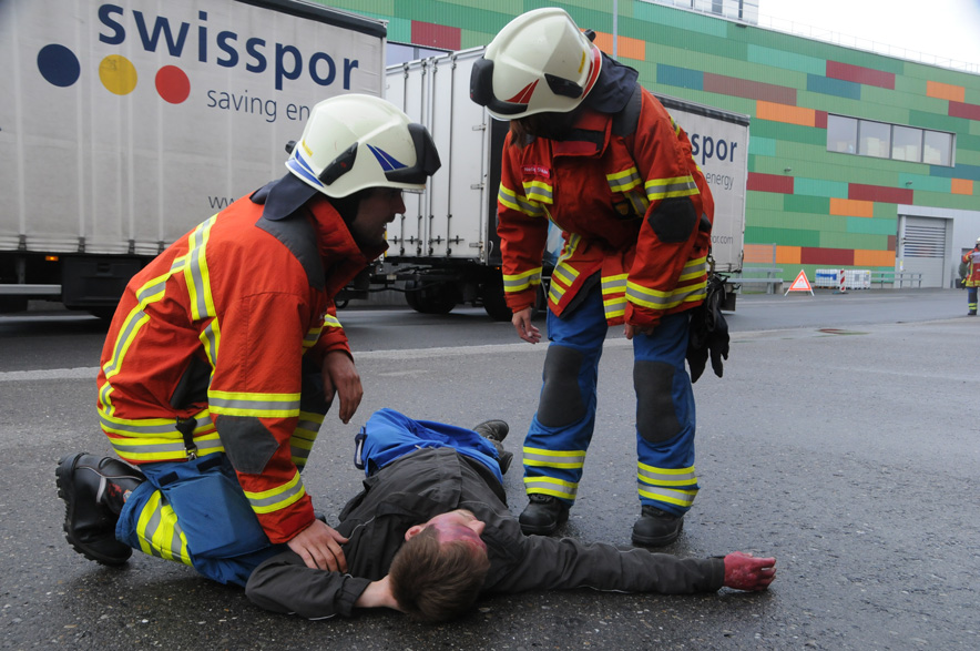 Feuerwehrübung Swisspor Boswil