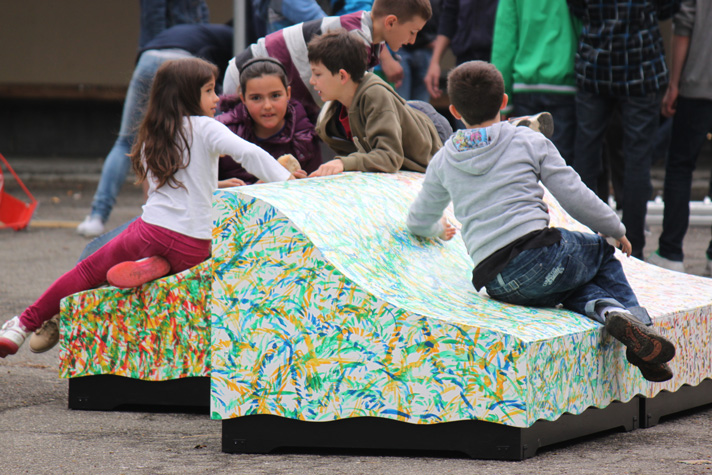 Schulcenter Halde, Einweihungsparty Pausenplatz