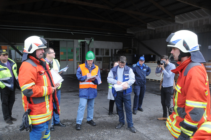 Feuerwehrübung Swisspor Boswil