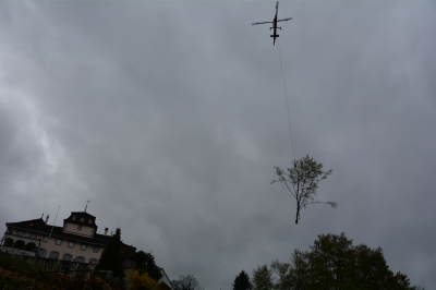Heli-Einsatz beim Schloss