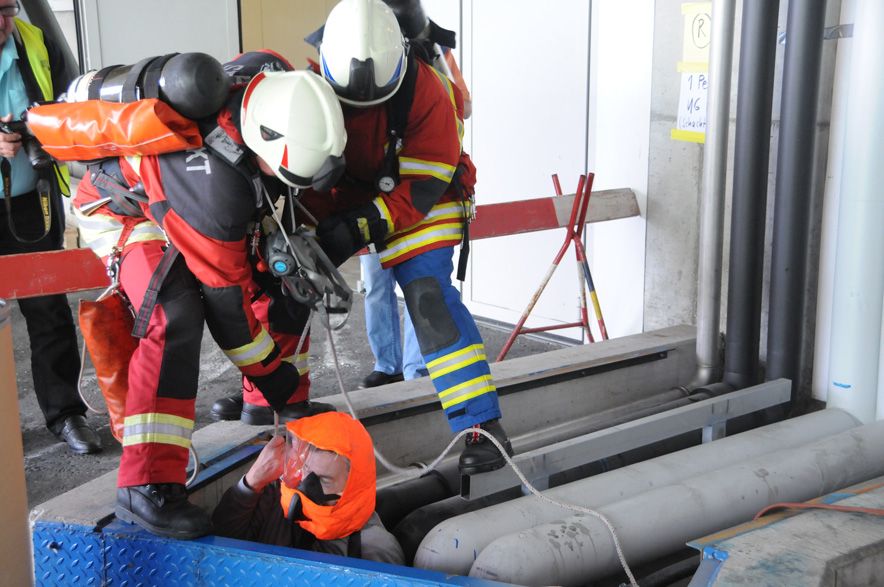 Feuerwehrübung Swisspor Boswil