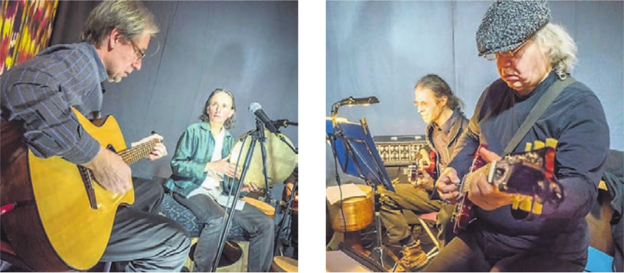 Sie bilden «Allsaits» (von links): Martin Spielmann (Gitarre), Didine Stauffer, (Percussion), Christian Bachman (Bass) und Ulug Özkan (Gitarre). Bild: zg
