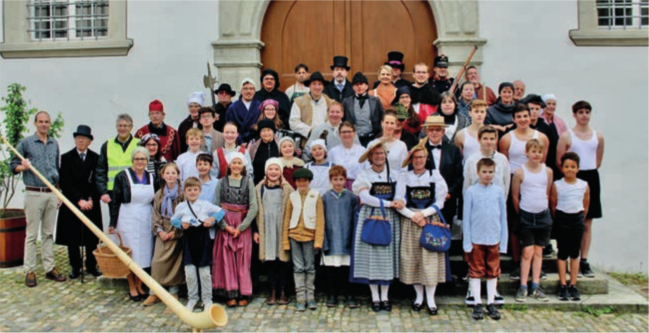 Über 50 kostümierte Aktive: Die letzte szenische Führung «Aufruhr und eine kluge Frau» fand am 16. Mai 2019 statt. Bild: Stadtführer