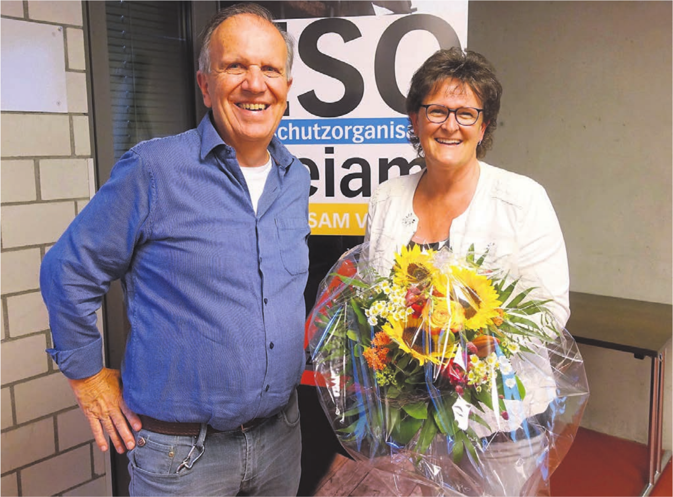 Der abtretende Präsident Heinz Nater (links) mit seiner Nachfolgerin Milly Stöckli. Bild: Susanne Schild