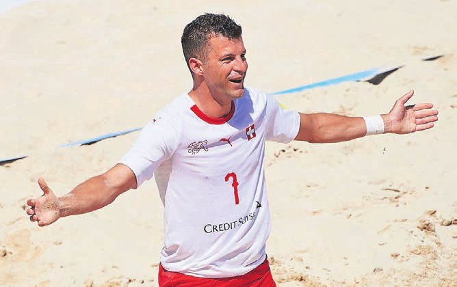 Wurde gegen Weissrussland vom Platz gestellt: Sandro Spaccarotella aus Tägerig. Bild: zg