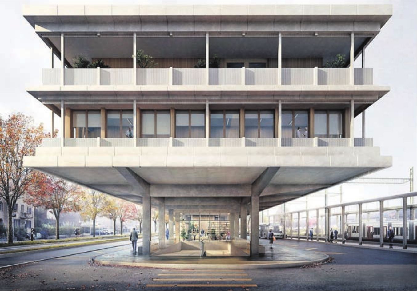 Der neue Bremgarter Bahnhof soll zum Einfahrtstor der Stadt werden. Bild: zg