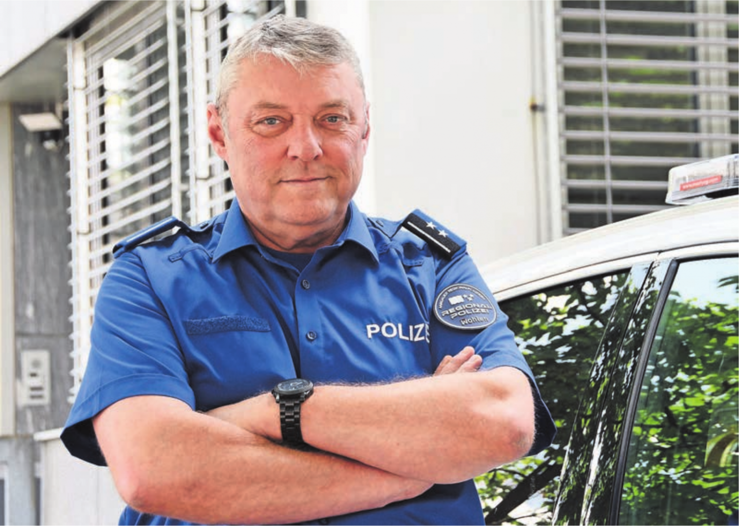 Marco Veil ist seit 30 Jahren als Polizist im Einsatz, stets mit Standort Wohlen. «Ich habe eben ein sehr gutes Team», sagt der Repolchef. Bild: Daniel Marti Marco Veil ist seit 30 Jahren als Polizist im Einsatz, stets mit Standort Wohlen. «Ich habe eben ein sehr gutes Team», sagt der Repolchef. Bild: Daniel Marti
