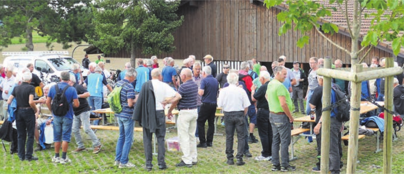 Das Schützenhaus Boswil war das Ziel des diesjährigen Sternmarsches der Freiämter Männerturner. Bild: zg
