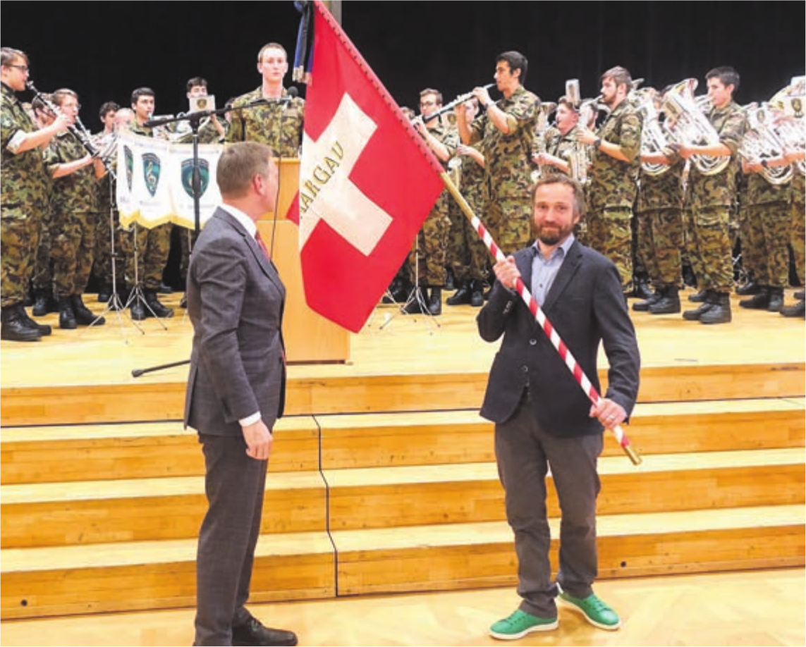 Das RS-Spiel Aarau umrahmte den Festakt musikalisch mit einem Platzkonzert. Das RS-Spiel Aarau umrahmte den Festakt musikalisch mit einem Platzkonzert.