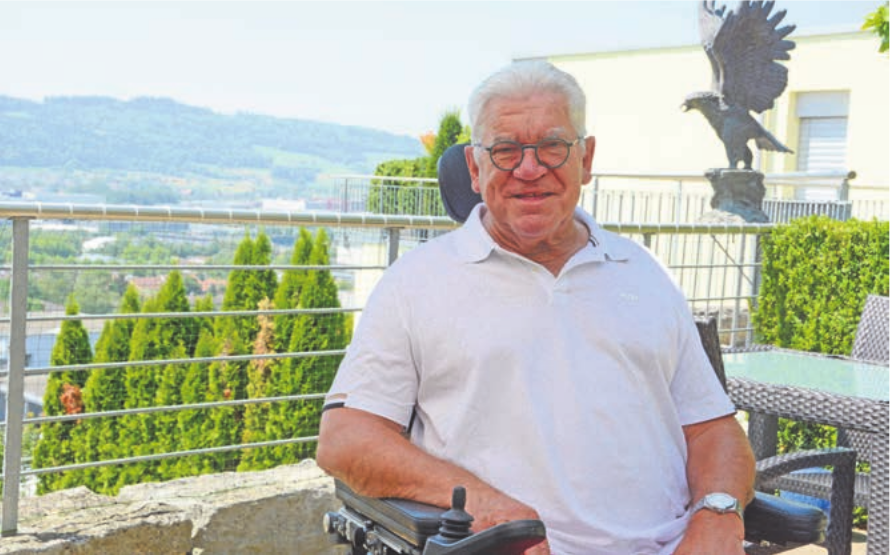 Der Wohler Walter Notter sitzt seit rund 12 Jahren im Rollstuhl. Bild: chh