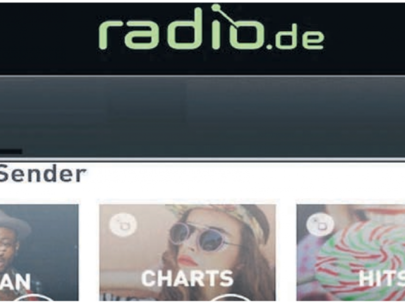 Es gibt zahlreiche Varianten, um auf «radio.de» seine Musik zu finden. Bild: Screenshot