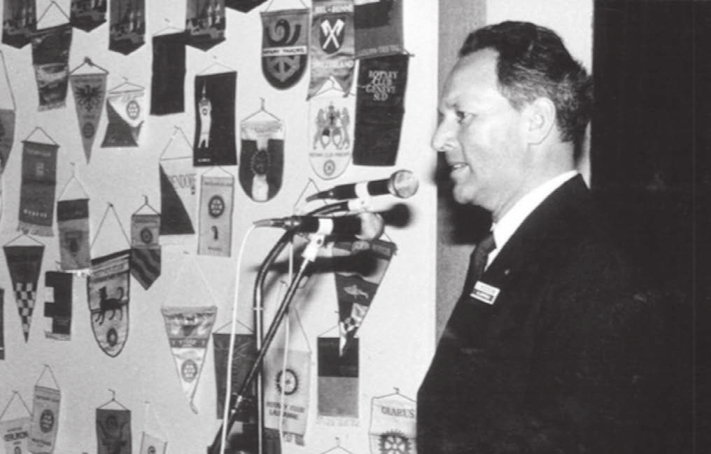 Gründungspräsident Hans Käppeli. Die Grundsteine des Rotary Clubs Freiamt wurden vor 50 Jahren gelegt. Bilder: zg