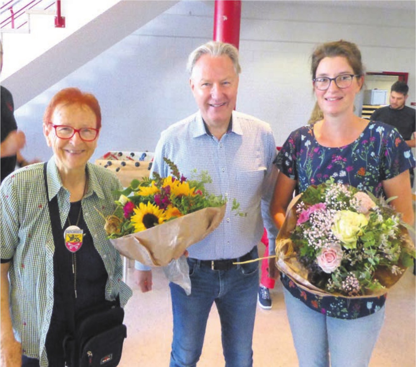 Das Buchmacher Team (v. l.): Rita Staubli-Eichholzer, Autorin, Roland Kissling, Historiker, Gabriela Arnold-Hagenbuch, Co-Autorin. Bild: as