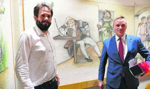 Claudio Müller (links) und Jean-Pierre Gallati: Stadtratskandidat mit Regierungsrat. Bild: André Widmer